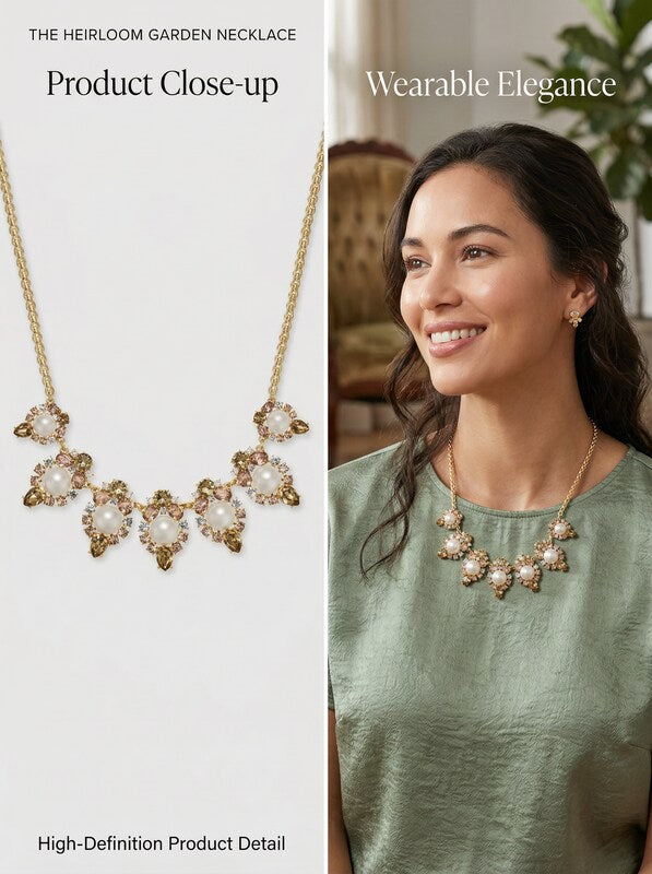 Charter Club Gold-Tone Crystal, Stone and Imitation Pearl Necklace by Vanessa Jane