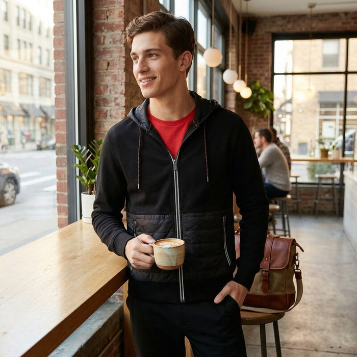 Michael Kors Men's Kors X Tech Padded Full-Zip Hoodie, Medium by Vanessa Jane