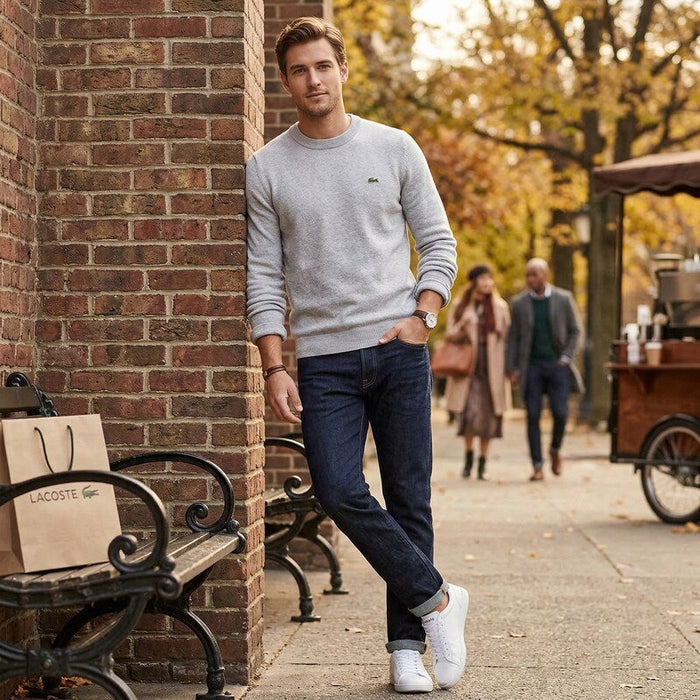 Lacoste Mens Regular-Fit Sweater, Size Small by Vanessa Jane