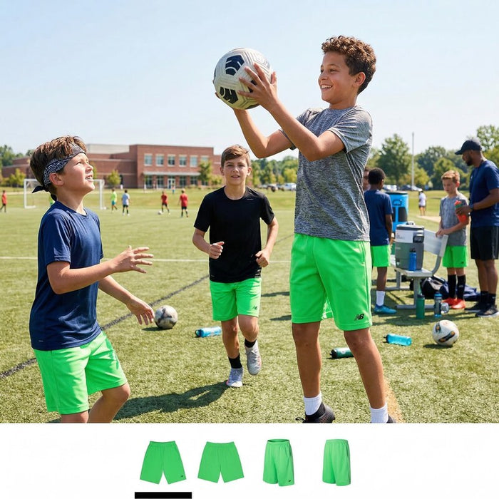 New Balance Big Boys' Solid Athletic Shorts, Vivid Cactus, Size 18/20/ XL by Vanessa Jane