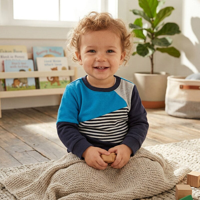 First Impressions Boys Velour Colorblocked Sweatshirt, 18Mo by Vanessa Jane