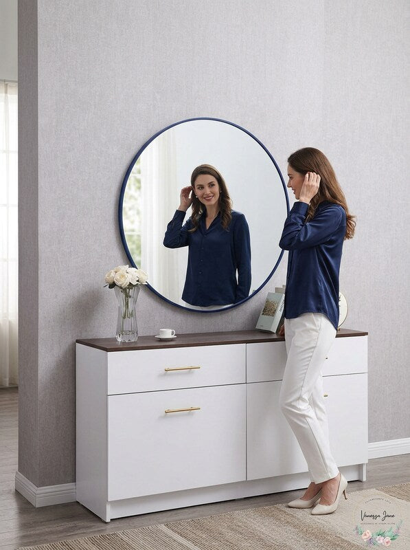 Elegant Lighting MR4044BL Eternity 42 X 42 inch Blue Wall Mirror by Vanessa Jane