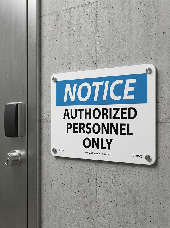 NMC Notice Authorized Personnel Only Sign by Vanessa Jane