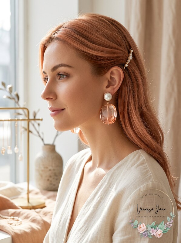 Charter Club Imitation Pearl and Stone Drop Earrings by Vanessa Jane