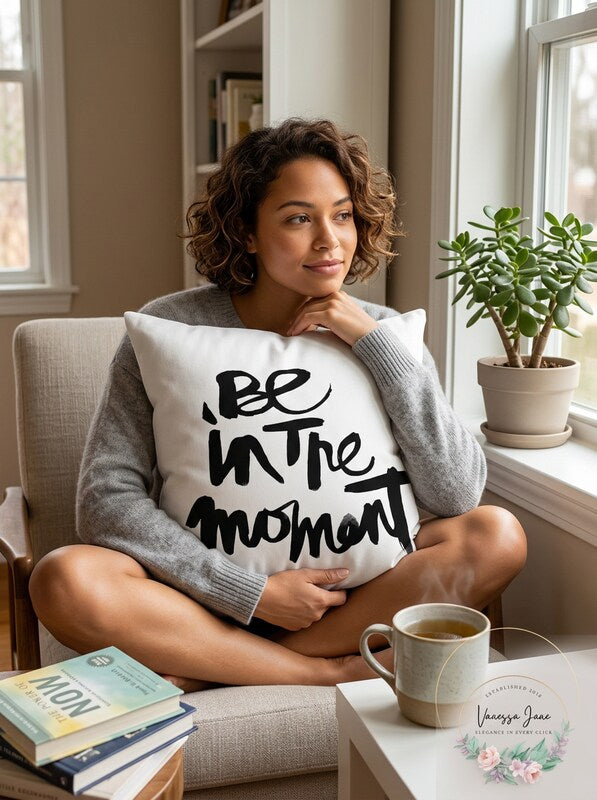 Deny Designs Kal Barteski Be in the Moment Polyester Throw Pillow 16 x 16 by Vanessa Jane