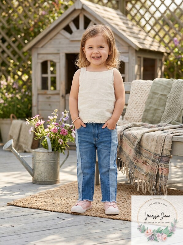 Tommy Hilfiger Girls Denim Jeans BROADWAY - Broadway Wash 2T by Vanessa Jane