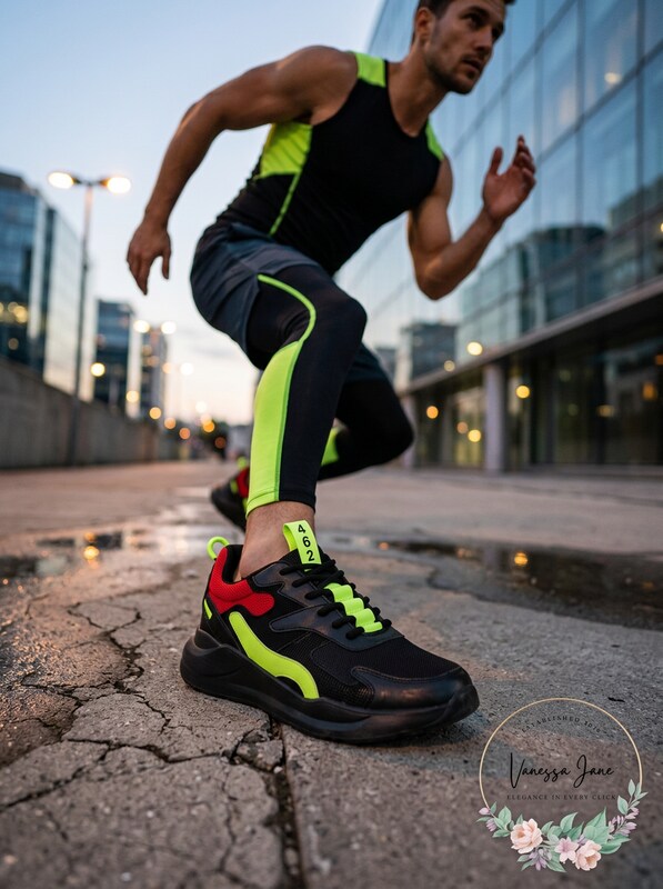 Inc Mens Raven Neon Joggers, Mens Shoes, Size 11.5M by Vanessa Jane
