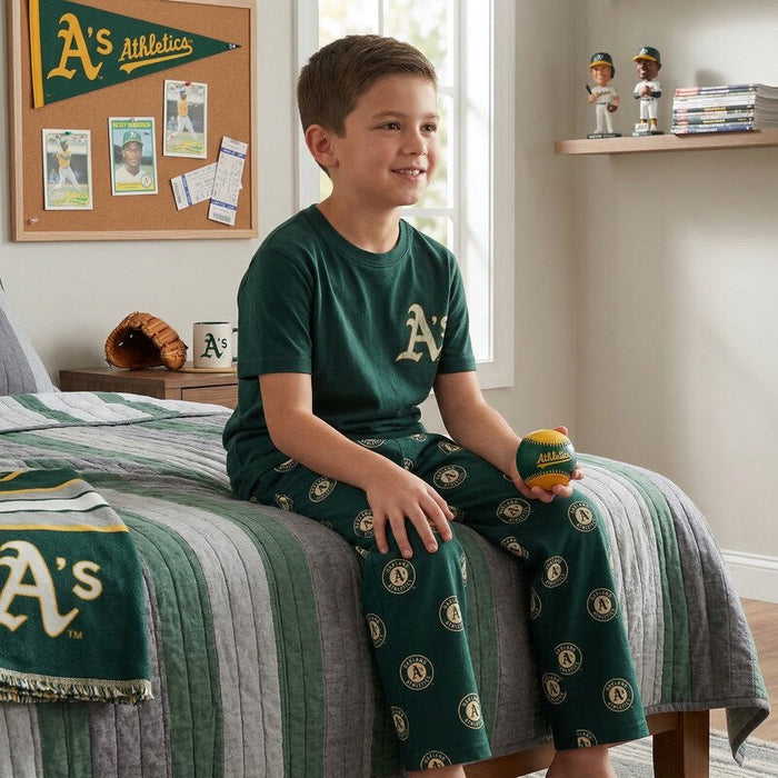 MLB Boys Team Print Sleepwear Pant Oakland Athletics,Large/7 by Vanessa Jane