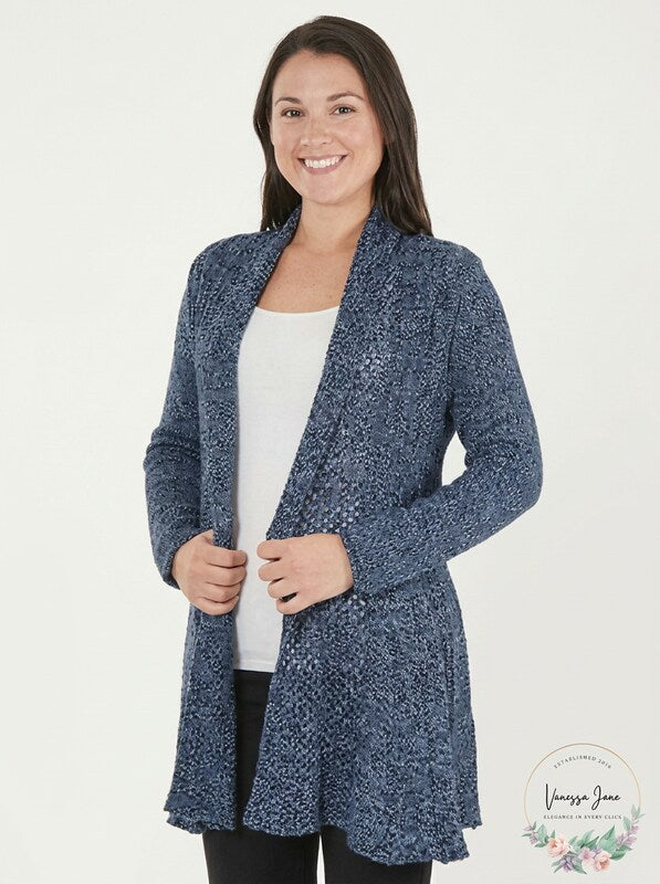Ny Collection Textured Open-Front Cardigan,Size XS by Vanessa Jane
