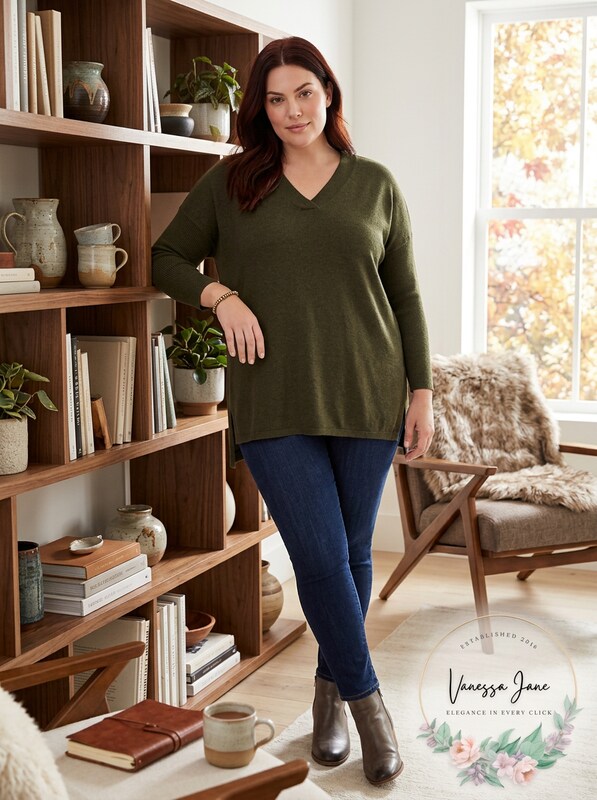 Style & Co Petites High-low Over-sized Tunic Sweater, Petite Small by Vanessa Jane