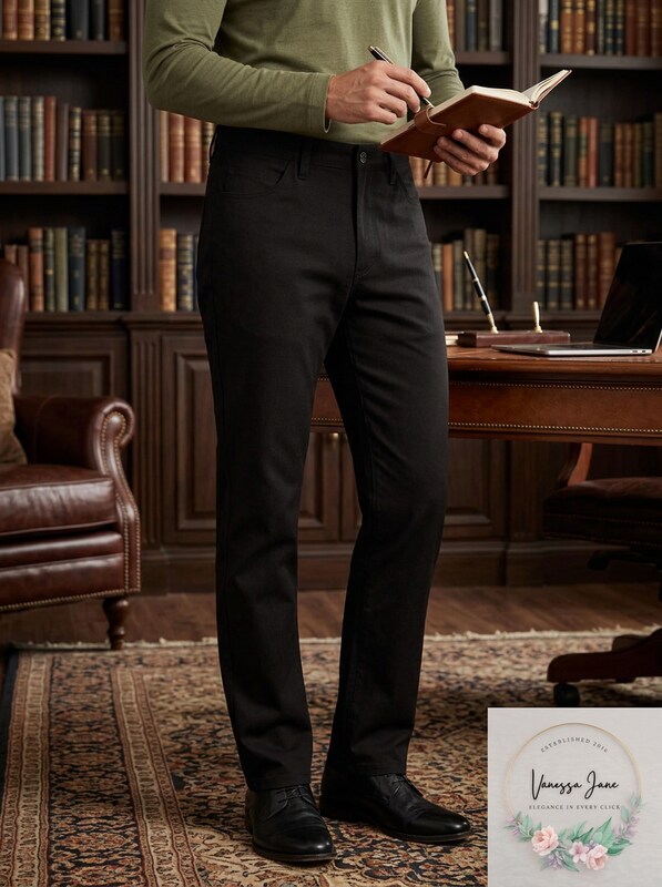 Alfani Mens Regular-Fit Pants by Vanessa Jane