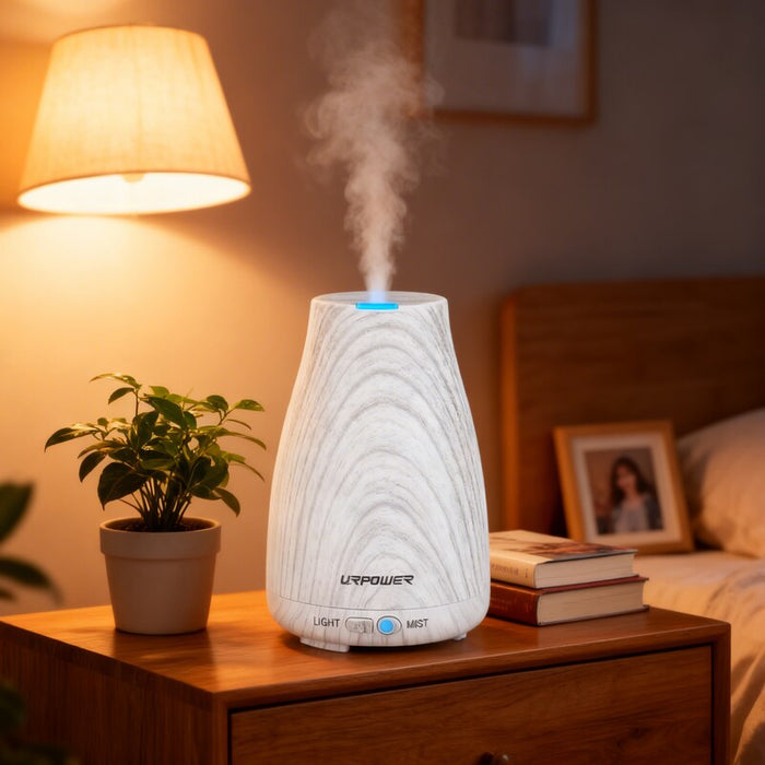 URPOWER Essential Oil Diffuser Mini Wood Grain Cool Mist Humidifier Aromatherapy by Vanessa Jane
