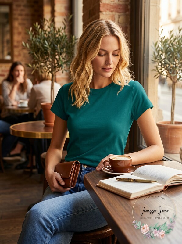 Inc Cotton Crewneck Top, Size Medium by Vanessa Jane