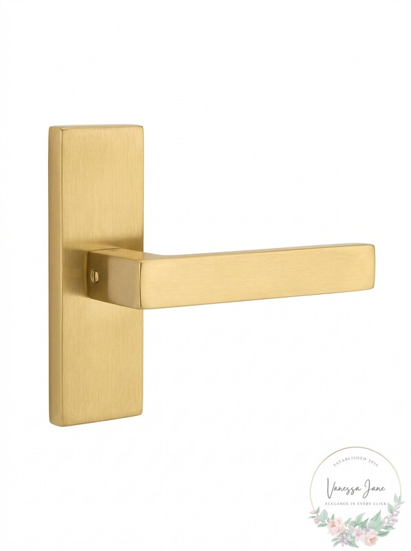 Emtek Dummy Brass Stretto Dumont Lever Set by Vanessa Jane