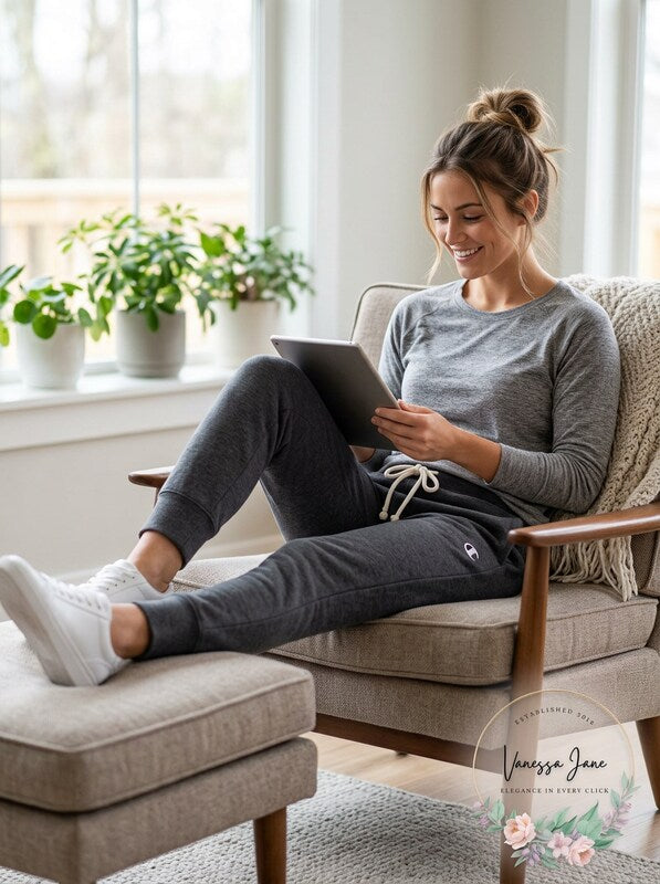 Champion Women's Reverse-Weave Joggers,Size Medium by Vanessa Jane
