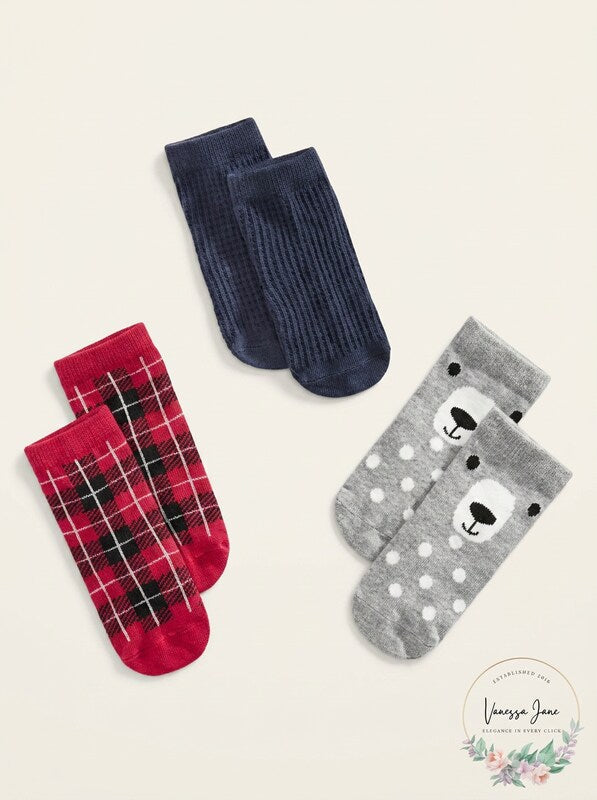 First Impressions Baby Boys 3-Pk. Outdoor Socks, 6-12Mo by Vanessa Jane