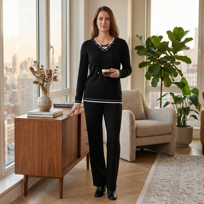 Calvin Klein Lace-Up Sweater, Size XS by Vanessa Jane