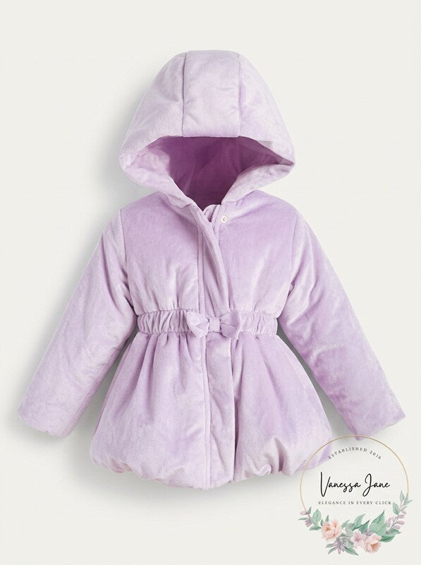 First Impressions Baby Girls Velvet Bubble Coat, 6/9 Months by Vanessa Jane