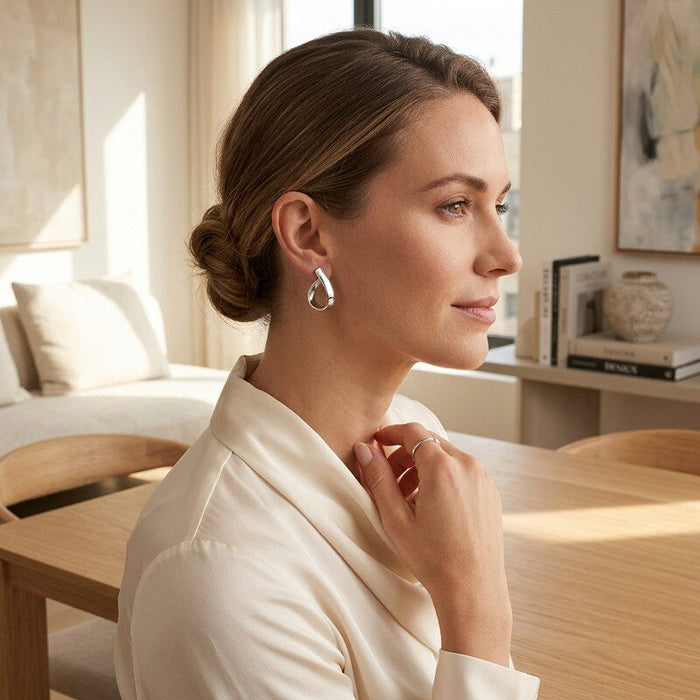 Charter Club Silver-Tone Ribbon Drop Earrings by Vanessa Jane