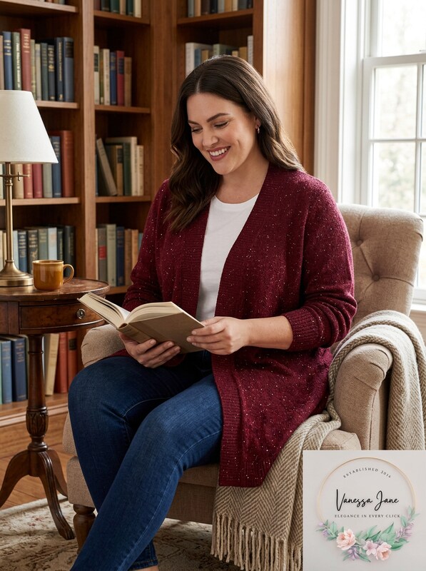Karen Scott Sweater Open Front Cardigan, Size 0X by Vanessa Jane