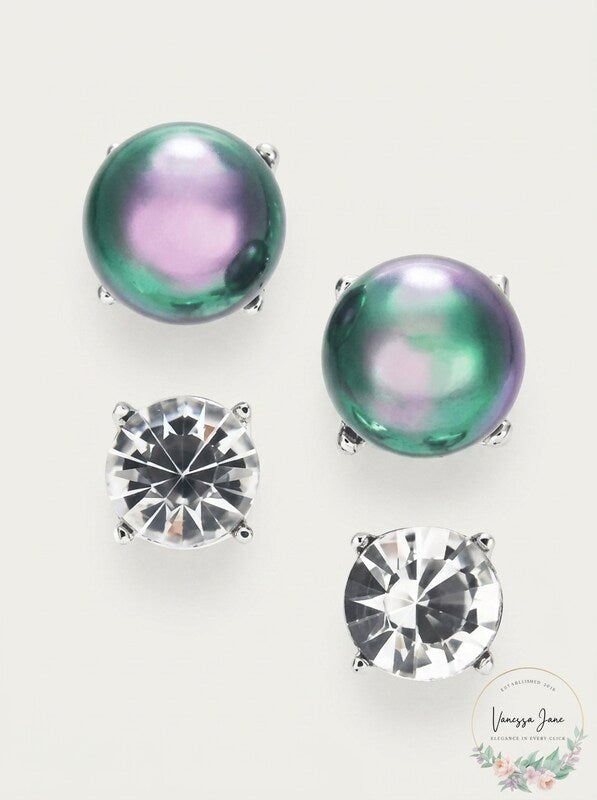 Charter Club Gold-Tone Colored Imitation Pearl 2-Pc. Set Stud Earrings by Vanessa Jane
