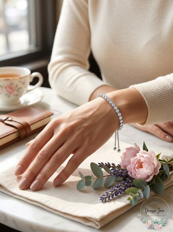 Giani Bernini Cubic Zirconia Bolo Bracelet in Sterling Silver by Vanessa Jane