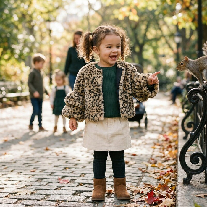 Bonnie Jean Toddler Girls Animal-Print Faux-Fur Jacket, Size 3/3T by Vanessa Jane