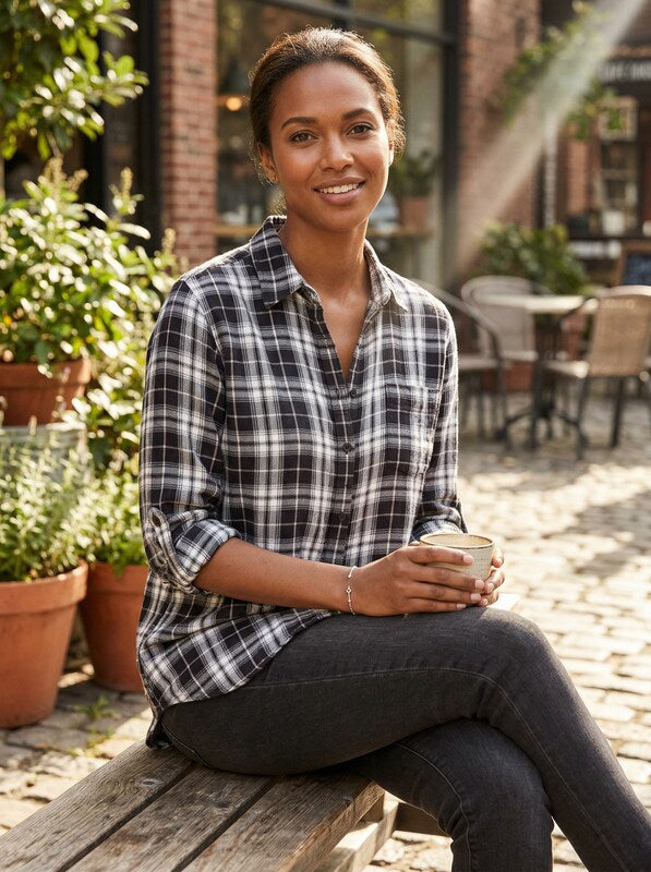 LAUREN Ralph Lauren Women's Plaid-Print Shirt, Size Small by Vanessa Jane