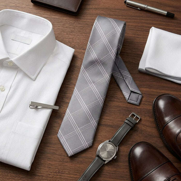 Michael Michael Kors Men’s Dash & Line Grid Check Tie by Vanessa Jane