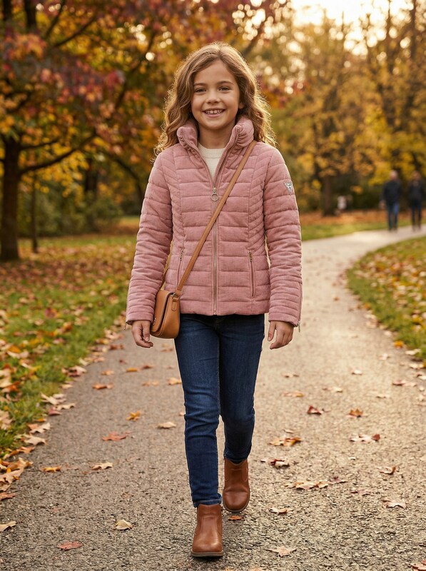 Guess Kids Velvet Stretch Down Jacket, Size Small/8 by Vanessa Jane