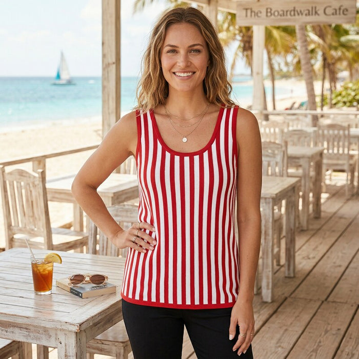 Anne Klein Womens Striped Sleeveless Tank Top, Size small by Vanessa Jane