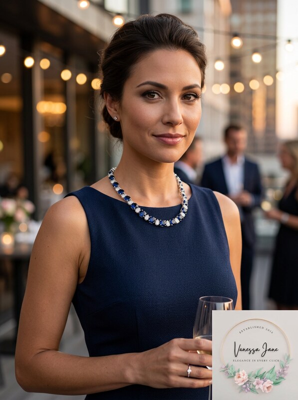 Carolee Silver-Tone Stone and Crystal All-Around Collar Necklace by Vanessa Jane