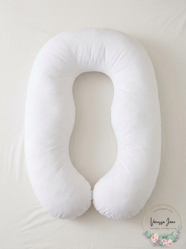 Cheer Collection Hypoallergenic Down Alternative Pregnancy U Shaped Body Pillow by Vanessa Jane