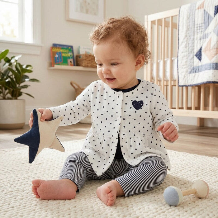 Carters Baby Girls 3-Pc.Bodysuit & Pants Set, Size Newborn by Vanessa Jane