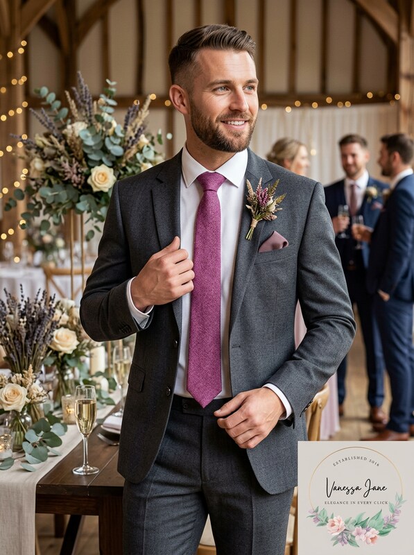 Club Room Mens Classic Silk Blend Tie, Pink by Vanessa Jane