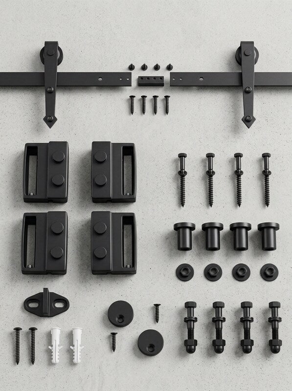 Everbilt 72 in. Stainless Steel Strap Sliding Barn Door Track and Hardware Kit by Vanessa Jane