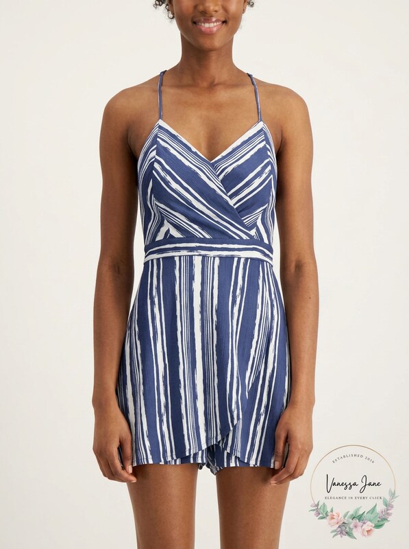Bcx Juniors Striped Faux Romper, Size XS by Vanessa Jane