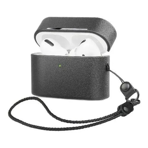 Retro Black Leather Case - Apple AirPods Pro (1st Generation) by Zerodamage Sahara Case LLC