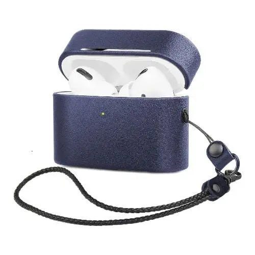 Retro Blue Leather Case - Apple AirPods Pro (1st Generation) by Zerodamage Sahara Case LLC