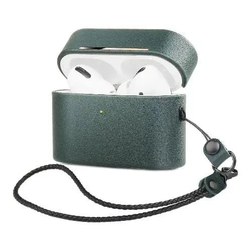 Retro Royal Green Leather Case - Apple AirPods Pro (1st Generation) by Zerodamage Sahara Case LLC