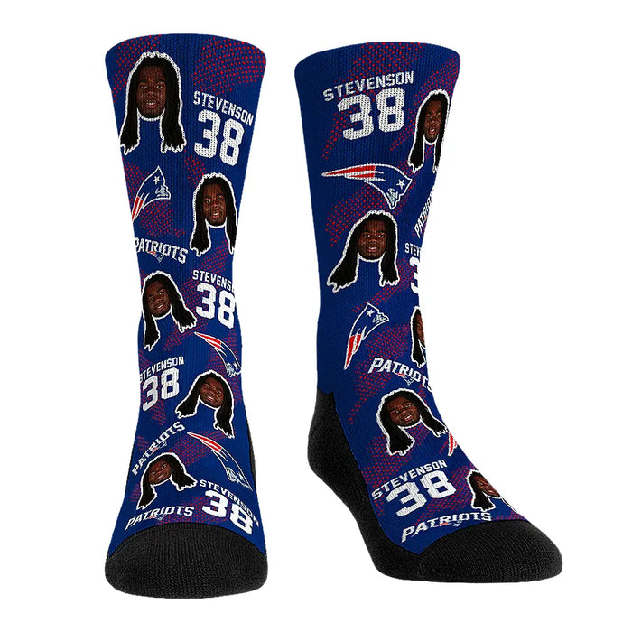Rhamondre Stevenson - New England Patriots - Football Guy by Rock 'Em Socks