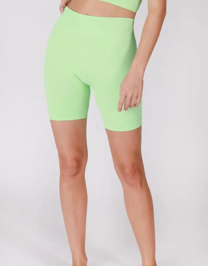 Ribbed HigHwaist Shorts by Boutique 23