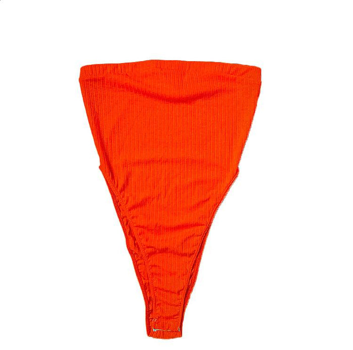 Ribbed High Cut Strapless Bodysuit - {2 colors available} by The House of Stylez