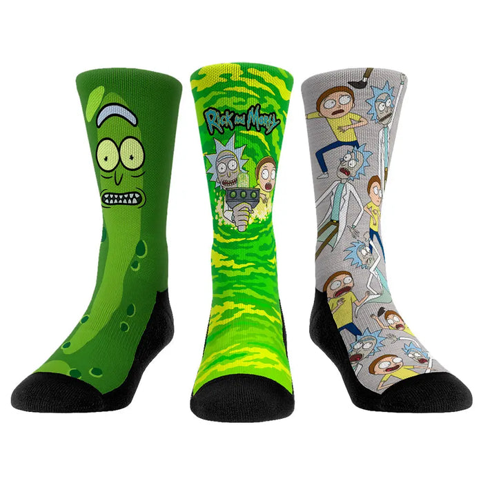 Rick and Morty - 3-Pack by Rock 'Em Socks
