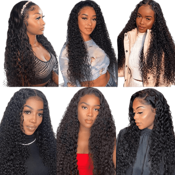 Rio Bohemian Human Hair Lace Front Wig Natural Black - Choose Size