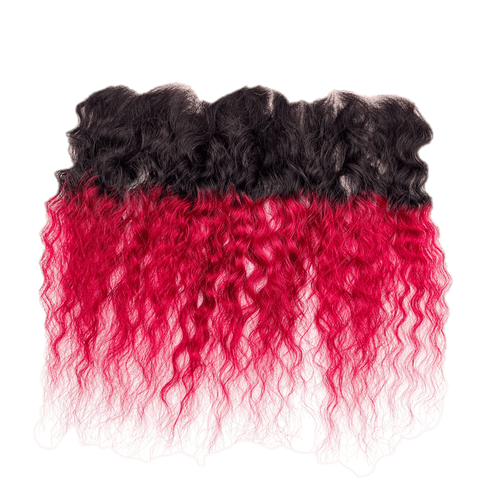 Rio Bohemian 13x4 Human Hair Frontal Ear to Ear Hairpiece Wine