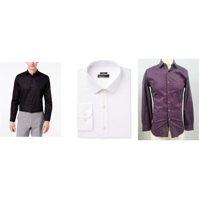Bar III Mens Slim-Fit Stretch Dress Shirt by Vanessa Jane