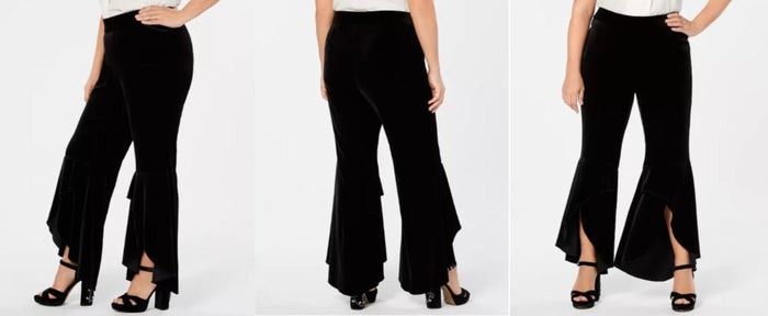 I.N.C. Plus Size Tulip-Hem Velvet Bootcut Pants by Vanessa Jane