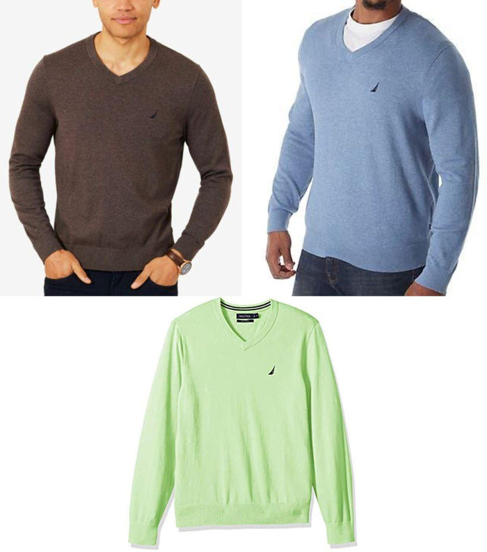 Nautica Mens Navtech V-Neck Classic Fit Sweater by Vanessa Jane