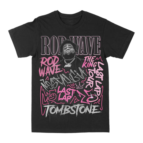 Rod Wave "Last Lap Tour Graffiti" Graphic Tee by Obsessed with graphic tees